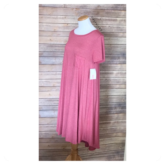 🆕LULAROE carly heathered red dress - Picture 2 of 8